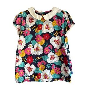 Little Bird By Jools Oliver Size 5-6 Navy Floral Top